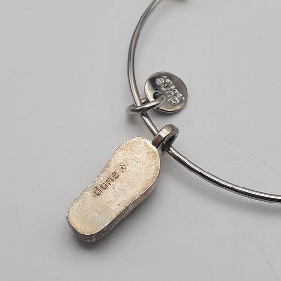 Dune Jewelry Flip Flop Beach Bangle Bracelet, LBI Sand  Dune silver flip flop‎ bracelet